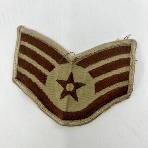 Desert Tan USAF Air Force Senior Airman Rank Chevron Patch